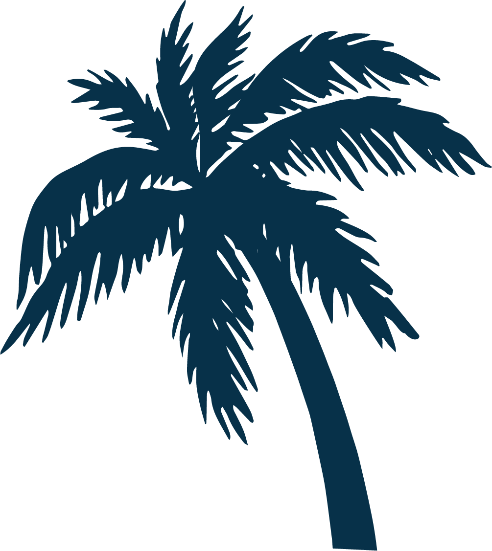 Palme marineblau links